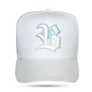 Boné Snapback Branco Logo Countour Degradê Azul