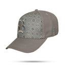 Boné Snapback Cinza Zero One Contorno Azul