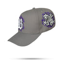 Boné Snapback Cinza Halloween Creepy Monster