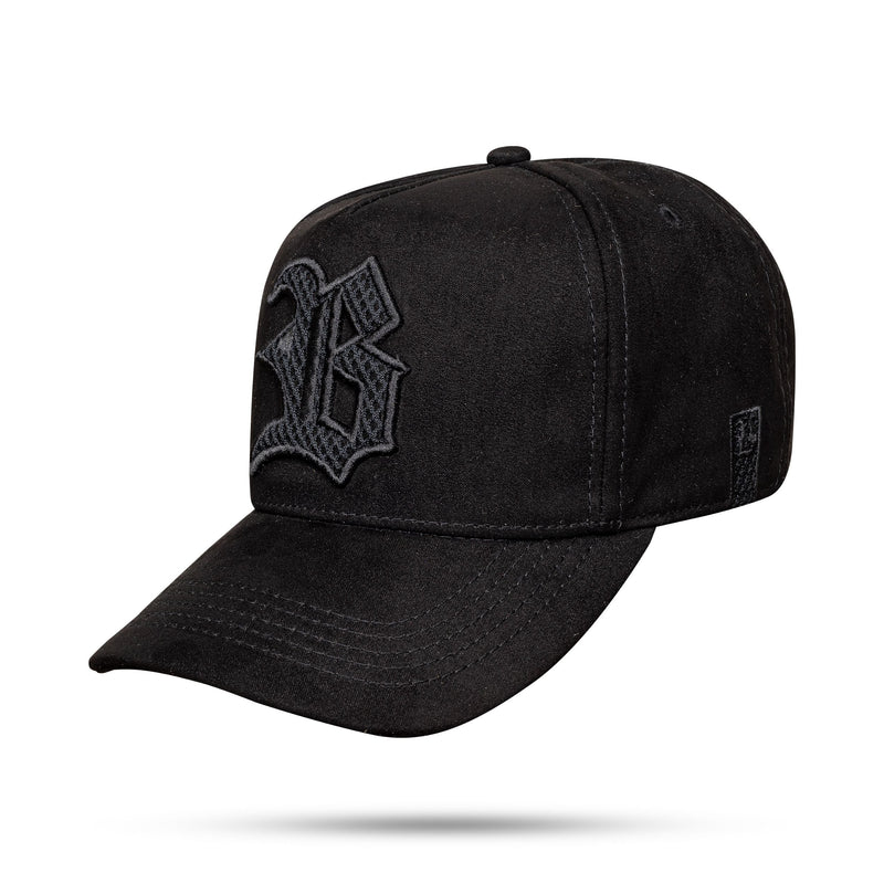 Boné Snapback Suede Preto Grade