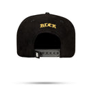 Boné Snapback Preto Suede Aba Piano Logo CP Corinthians