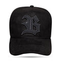 Boné Snapback Suede Preto Grade
