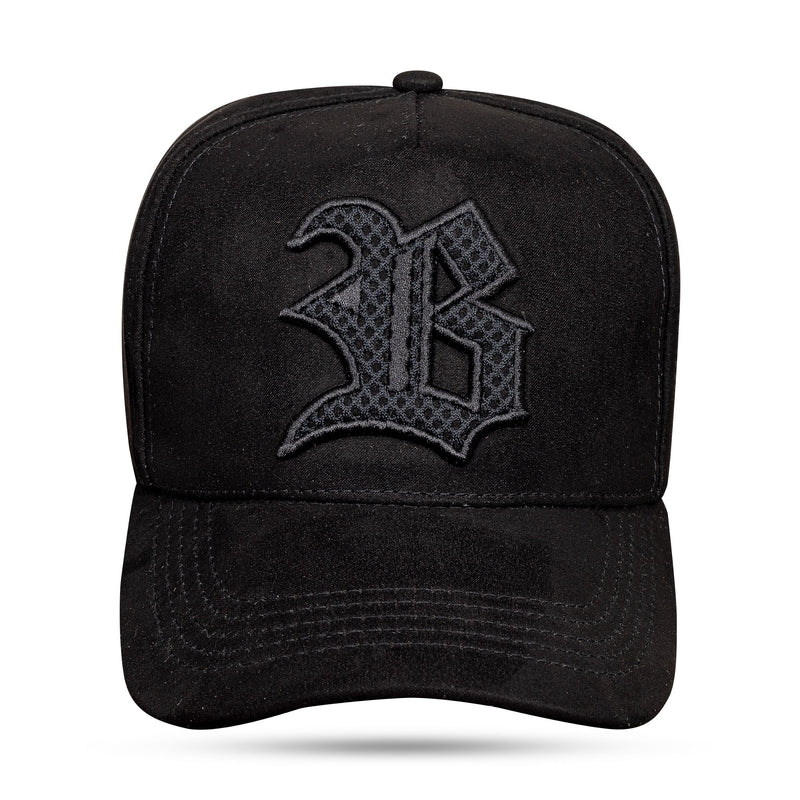 Boné Snapback Suede Preto Grade