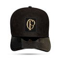 Boné Snapback Preto Suede Aba Piano Logo CP Corinthians