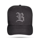 Boné Snapback Cinza Grafite Contra Aba Blue Sky