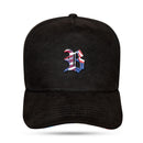 Boné Snapback Preto Suede USA