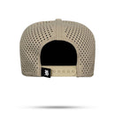 Boné Snapback Trucker Laser Bege Logo Marrom