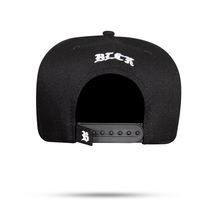 Boné Snapback Preto New Aba Couro