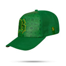 Boné Snapback Verde Zero One Contorno Amarelo