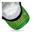 Boné Snapback Verde Zero One Contorno Amarelo