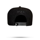 Boné Snapback Suede Preto USA Limited Metal Strass