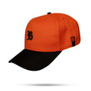 Boné Snapback Laranja Logo Basic Aba Preta