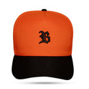 Boné Snapback Laranja Logo Basic Aba Preta