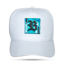 Boné Snapback Branco Gallant Holográfico Azul