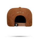 Boné Snapback Suede Marrom Logo Black Piano