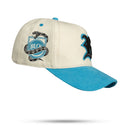 Boné Snapback Suede Off White Snake Azul