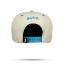 Boné Snapback Suede Off White Snake Azul