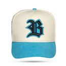 Boné Snapback Suede Off White Snake Azul