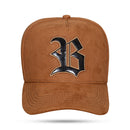 Boné Snapback Suede Marrom Logo Black Piano