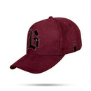 Boné Snapback Suede Vinho Logo Black Piano