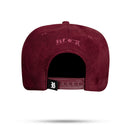 Boné Snapback Suede Vinho Logo Black Piano