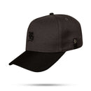 Boné Snapback Cinza Grafite Logo Basic Aba Preta