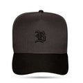 Boné Snapback Cinza Grafite Logo Basic Aba Preta