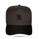 Boné Snapback Cinza Grafite Logo Basic Aba Preta