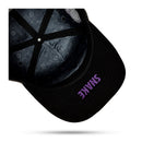 Boné Snapback Suede Cinza Snake Roxo