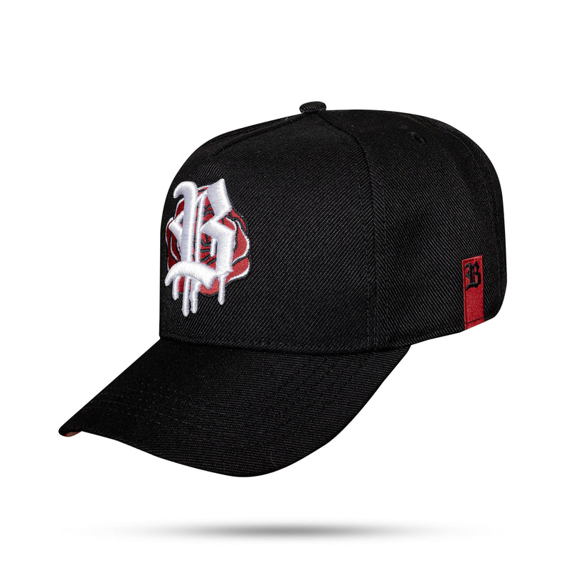 Boné Snapback Preto Splash Flower