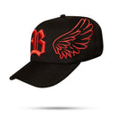 Boné Snapback Preto e Vermelho New Wings Legacy