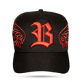 Boné Snapback Preto e Vermelho New Wings Legacy