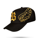 Boné Snapback Preto e Dourado New Wings Legacy