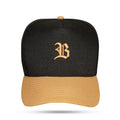 Boné Snapback Preto Basic Caramelo