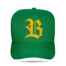 Boné Snapback Verde Locked Amarelo
