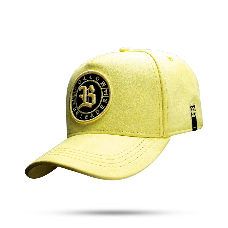 Boné Snapback Follow Suede Amarelo Claro