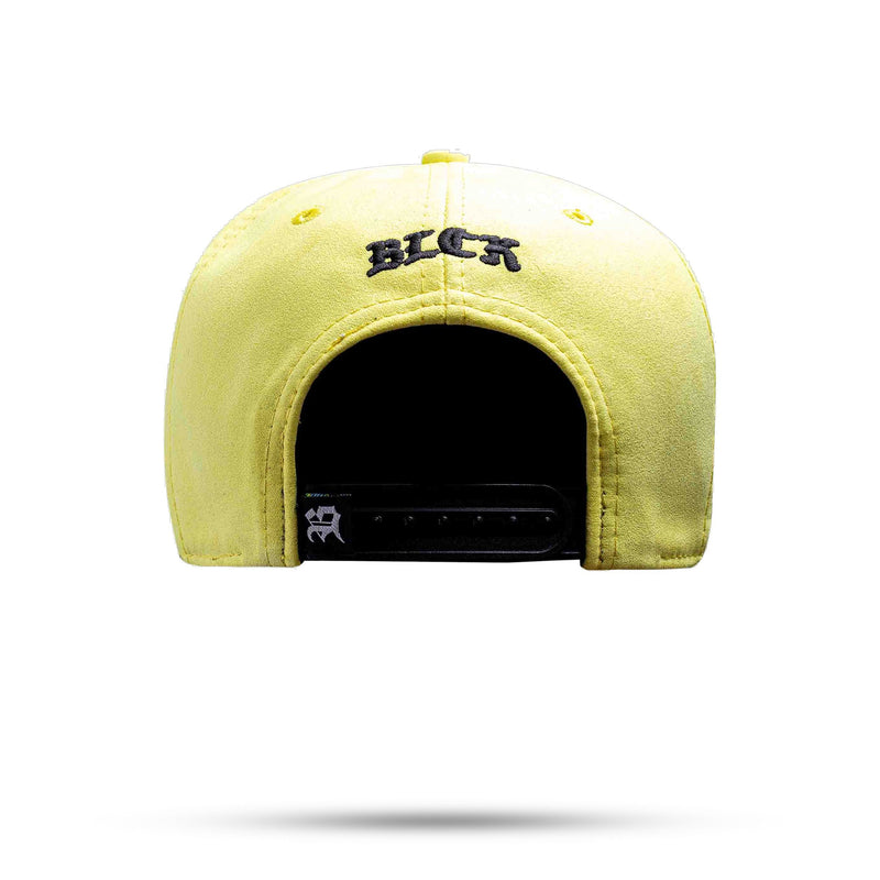 Boné Snapback Follow Suede Amarelo Claro