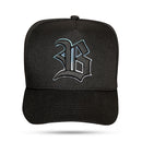 Boné Snapback Preto Logo Countour Degradê Azul