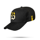 Boné Snapback Preto Contour Degradê Amarelo