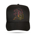 Boné Snapback Preto Logo Countour Degradê Pink