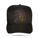 Boné Snapback Preto Logo Countour Degradê Pink