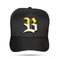 Boné Snapback Preto Contour Degradê Amarelo