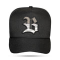 Boné Snapback Preto Contour Degradê Cinza