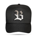 Boné Snapback Preto Contour Degradê Cinza