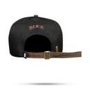 Boné Strapback Preto Absolute Gold Aba Cotelê Marrom