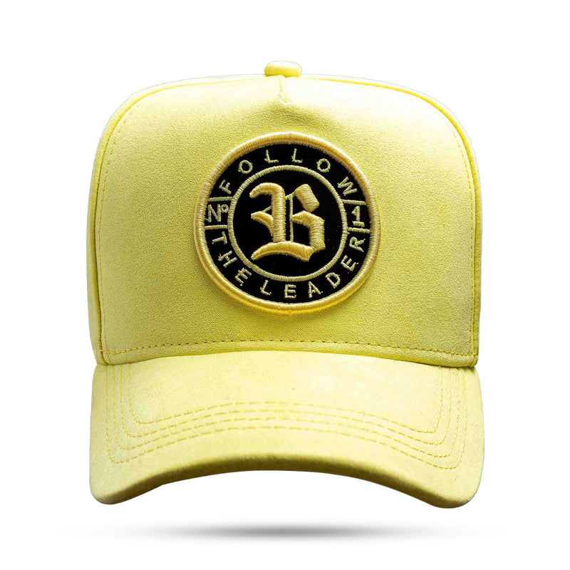 Boné Snapback Follow Suede Amarelo Claro