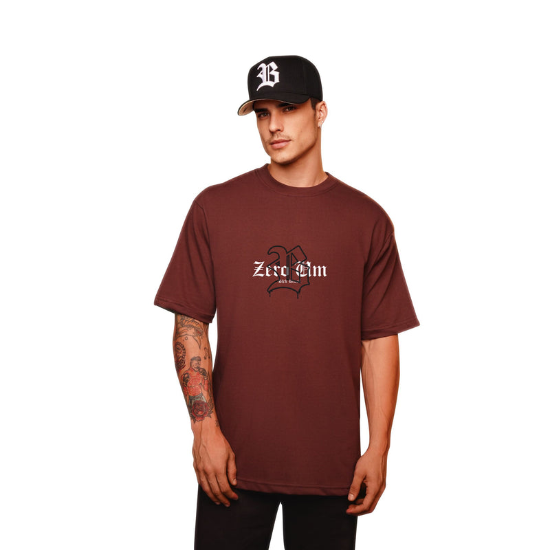 Camiseta Oversized Marrom Zero Um