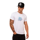 Camiseta Branca Zero Um Azul