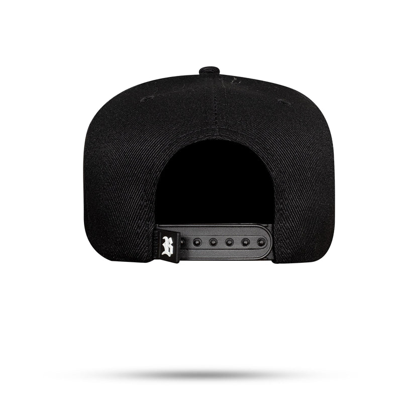 Boné Snapback Preto Basic Colors Logo Preto