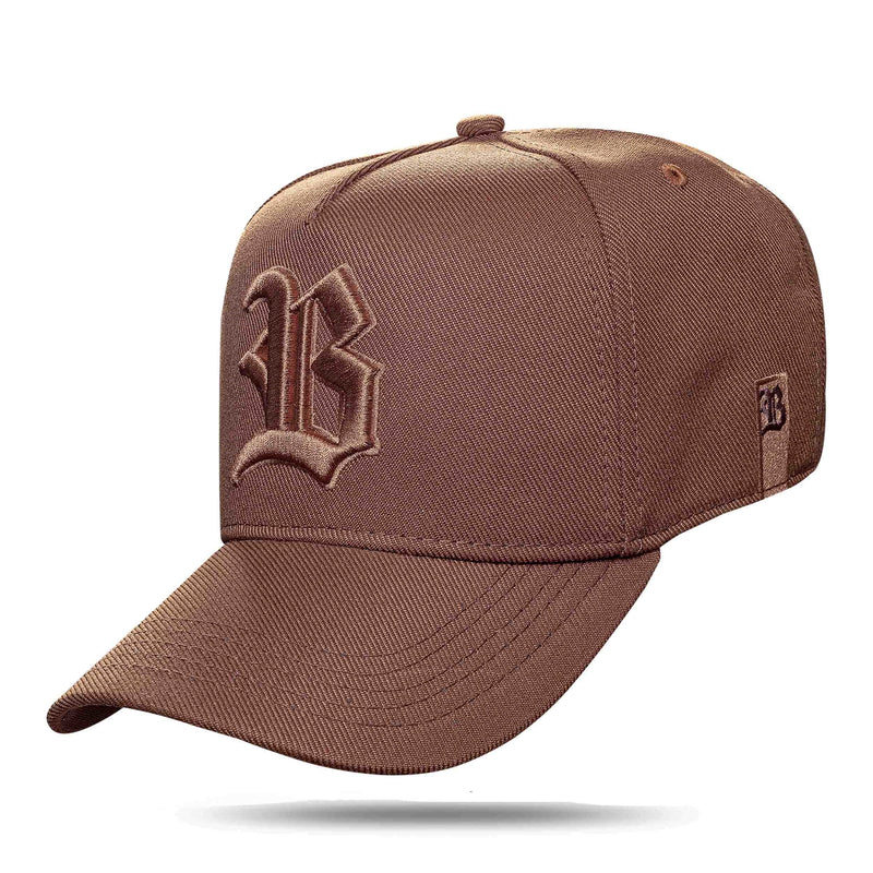 Boné Snapback Logo Alto Relevo Marrom